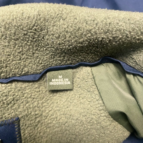 Orvis Jacket Mens Medium Navy Fleece Lined Bomber Zip Front Polyester Outdoor - Picture 5 of 10